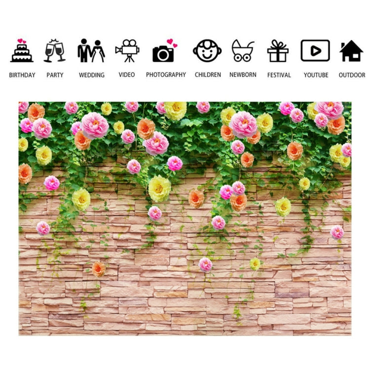 2.1m X 1.5m Flower Wall Photography Background Cloth Birthday Wedding Party Decoration Fabric - Valentines Day by PMC Jewellery | Online Shopping South Africa | PMC Jewellery