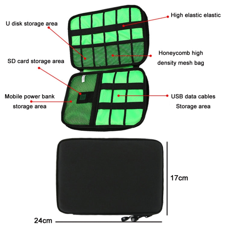 Multifunctional Portable Mobile Phone Digital Accessories U Disk Storage Bag, Color: Green - Other by PMC Jewellery | Online Shopping South Africa | PMC Jewellery | Buy Now Pay Later Mobicred