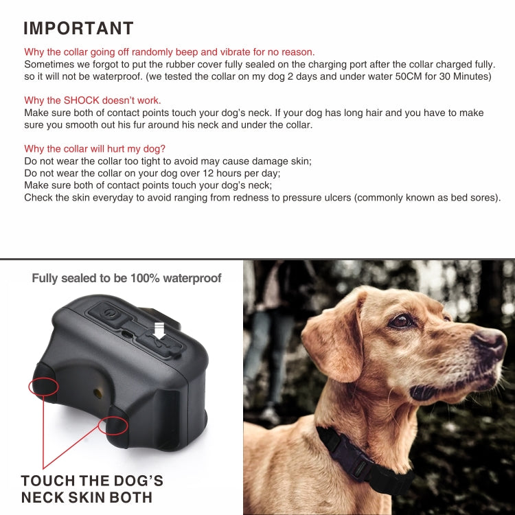 Pet Collar Trainer Rechargeable Automatic Bark Stop(Black White Spots) - Training Aids by PMC Jewellery | Online Shopping South Africa | PMC Jewellery | Buy Now Pay Later Mobicred