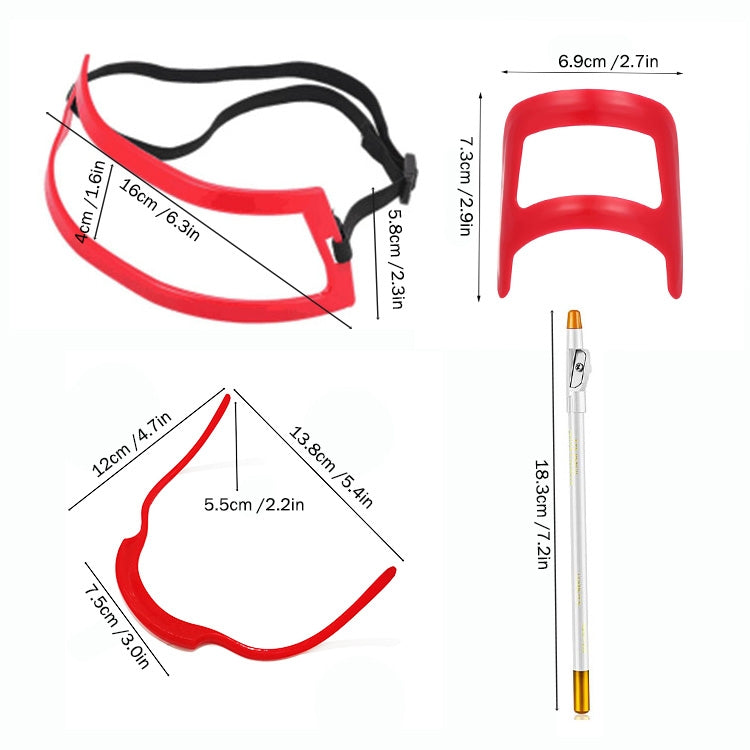 2 Sets Beard Styling Board Shaving Barber Tools, Style: Shape Ruler x 2+Pen+Bearded Model - free shipping - PMC TechLife - Order now!