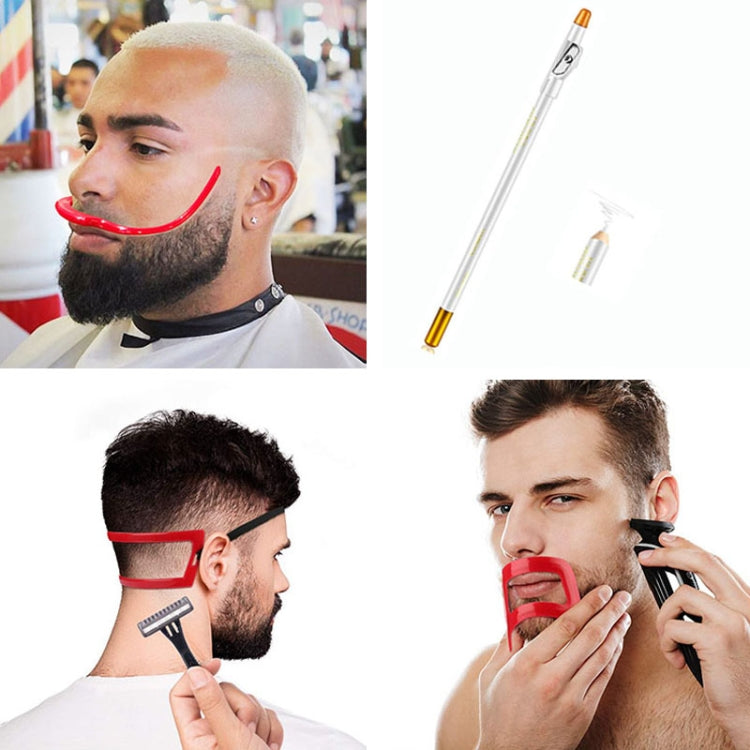 2 Sets Beard Styling Board Shaving Barber Tools, Style: Shape Ruler x 2+Pen+Bearded Model - free shipping - PMC TechLife - Order now!