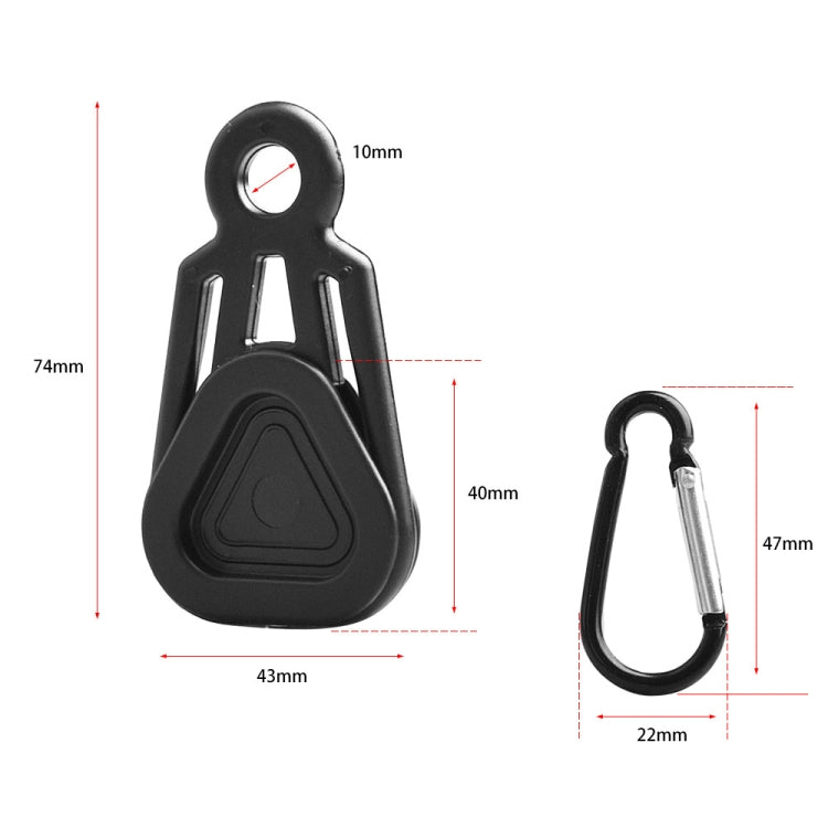 10 PCS Awning Banner Tarpaulin Plastic Clip Field Camping Mountaineering Tent Clip, Color: Black Clip+Hook - Tents & Accessories by PMC Jewellery | Online Shopping South Africa | PMC Jewellery