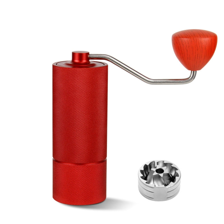 CNC Stainless Steel Hand Crank Coffee Bean Grinder, Specification: Hexagon Red - free shipping - PMC TechLife - Order now!