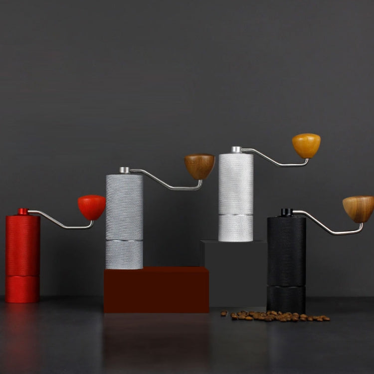 CNC Stainless Steel Hand Crank Coffee Bean Grinder, Specification: Hexagon Red - free shipping - PMC TechLife - Order now!