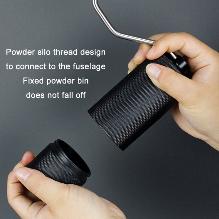 CNC Stainless Steel Hand Crank Coffee Bean Grinder, Specification: Seven Corner Silver - free shipping - PMC TechLife - Order now!
