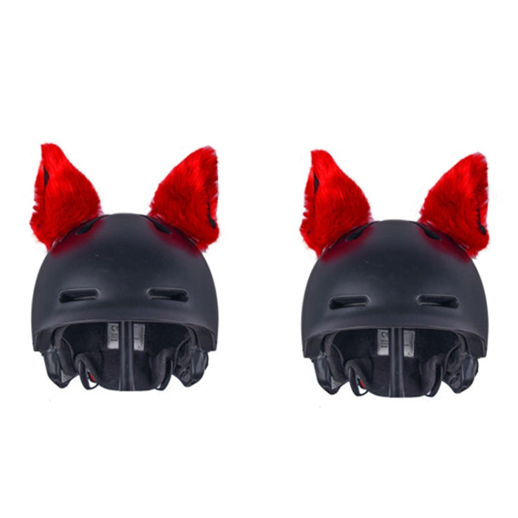 4PCS Motorcycle Plush Ear Helmet Decoration(Red) - Ornamental Parts by PMC TechLife | Online Shopping South Africa | PMC TechLife | Buy Now Pay Later Mobicred