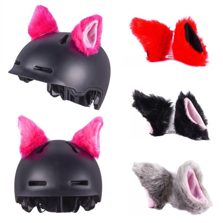 4PCS Motorcycle Plush Ear Helmet Decoration(Pink) - Ornamental Parts by PMC Jewellery | Online Shopping South Africa | PMC Jewellery