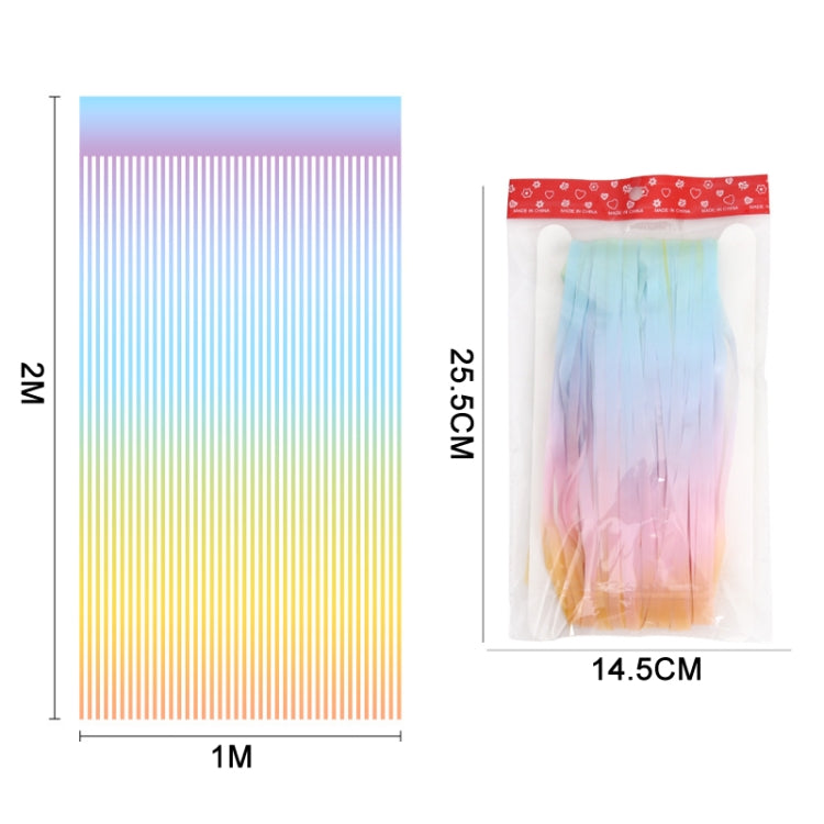 2 PCS 2M Birthday Party Decoration Background Rain Curtain(Rainbow Gradient) - Holiday Decorations by PMC TechLife | Online Shopping South Africa | PMC TechLife