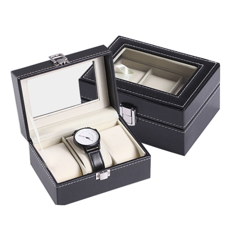 3 Bit PU Leather Watch Storage Box Display Box(Black) - free shipping - PMC TechLife - Order now!