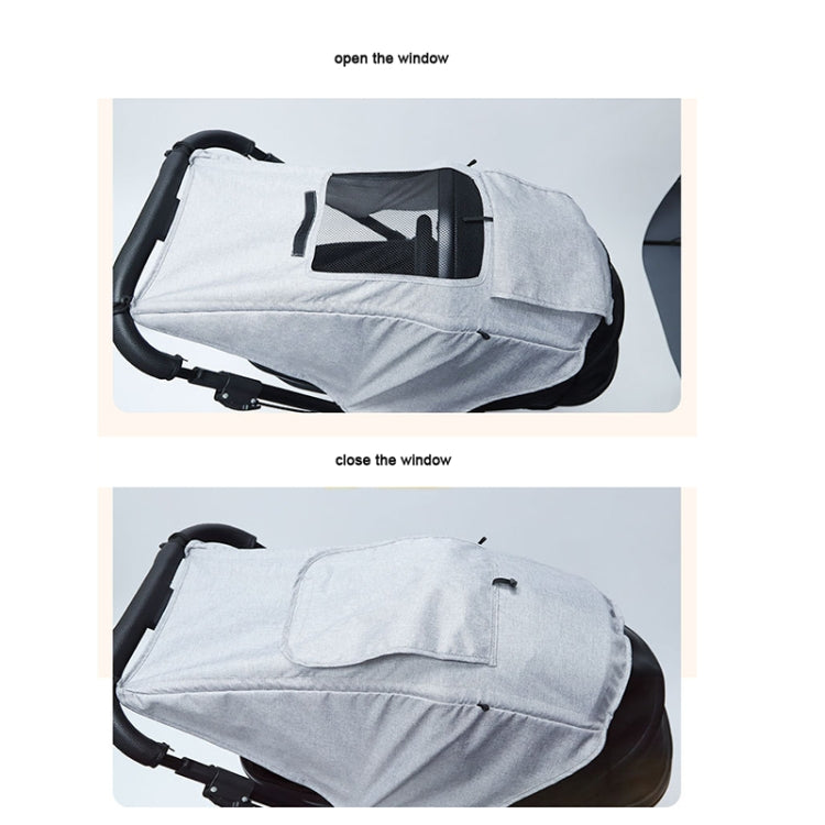 Universal Baby Stroller Accessories Sun Shade Cover With Visible Sunroof(Gray) - Strollers Accessories by PMC TechLife | Online Shopping South Africa | PMC TechLife | Buy Now Pay Later Mobicred