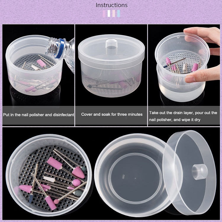 Nail Polisher Can Be Soaked And Drained Cleaning Disinfection Box(Purple) - Grinding Tools & Accessories by PMC Jewellery | Online Shopping South Africa | PMC Jewellery | Buy Now Pay Later Mobicred