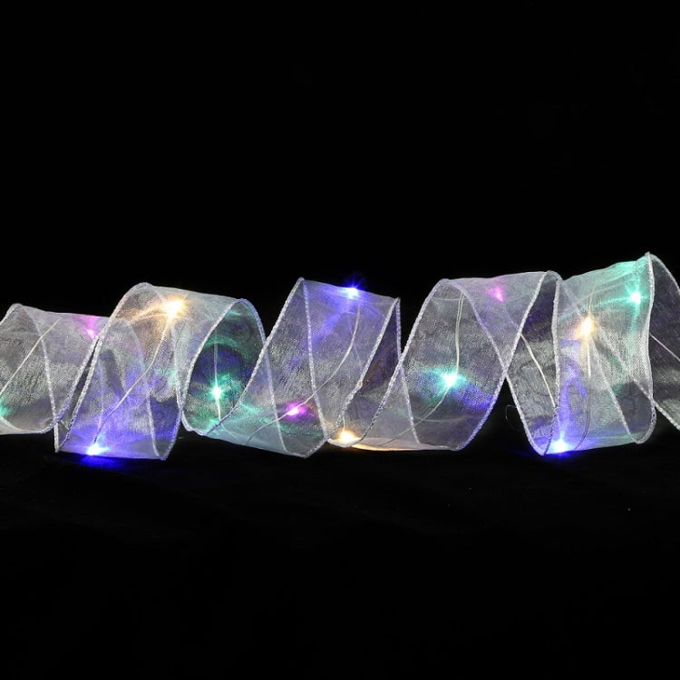 Christmas Ornament Double Light Board Yarn Ribbon String Lights, Specification: 20m(Silver Color Light) - Christmas Decoration Lamps by PMc TechLife | Online Shopping South Africa | PMc TechLife | Buy Now Pay Later Mobicred