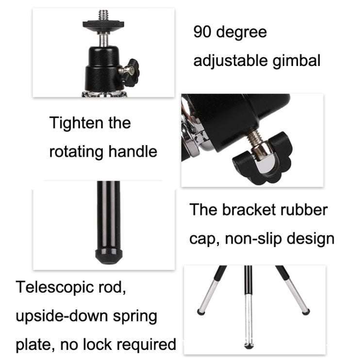 2PCS Projector Phone Stand Desktop Portable Telescopic Mini Metal Tripod, Style: 3 Sections (Silver) - free shipping - PMC TechLife - Order now!