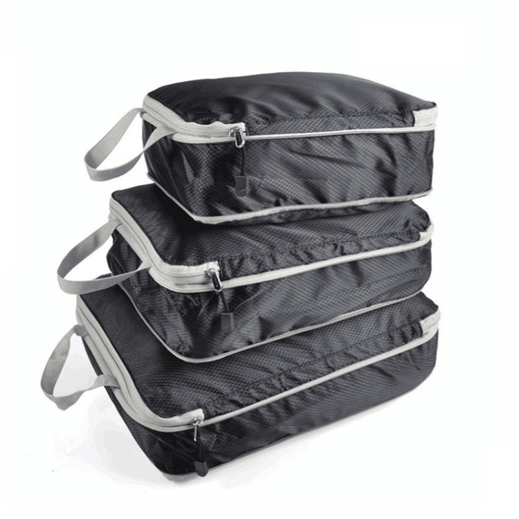 3 PCS/Set Travel Waterproof Compression Clothes Storage Bag(Black Without Net) - Storage Bags by PMC TechLife | Online Shopping South Africa | PMC TechLife