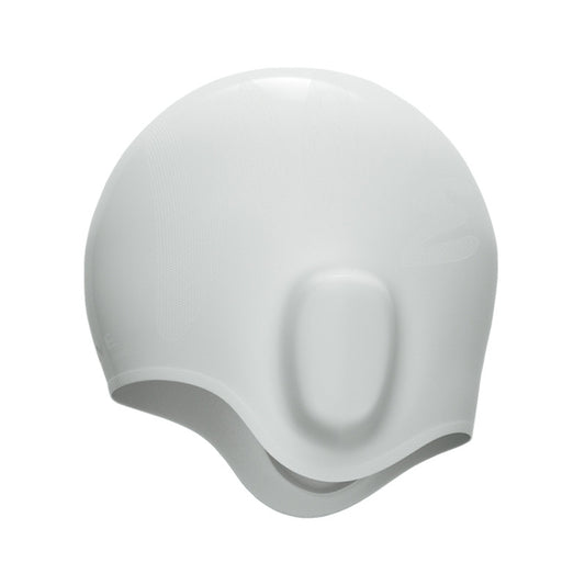 WAVE Waterproof Solid Color Ear Guard Silicone Swimming Cap, Color: Childrens White - Swimming Caps by WAVE | Online Shopping South Africa | PMC Jewellery | Buy Now Pay Later Mobicred