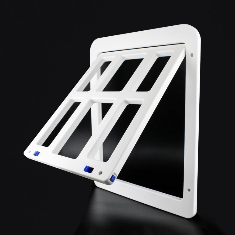 34cmx 44cm  Pet Plaid Door For Screen Window Door Hole With Automatic Closure Lockable(White) - Pet Screen Doors by PMC TechLife | Online Shopping South Africa | PMC TechLife | Buy Now Pay Later Mobicred