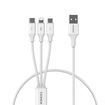 ROMOSS CB251V 3.5A USB To 8 Pin+Type-C+Micro USB 3 In 1 Charging Cable, Length: 0.6m - Multifunction Cable by ROMOSS | Online Shopping South Africa | PMC Jewellery | Buy Now Pay Later Mobicred