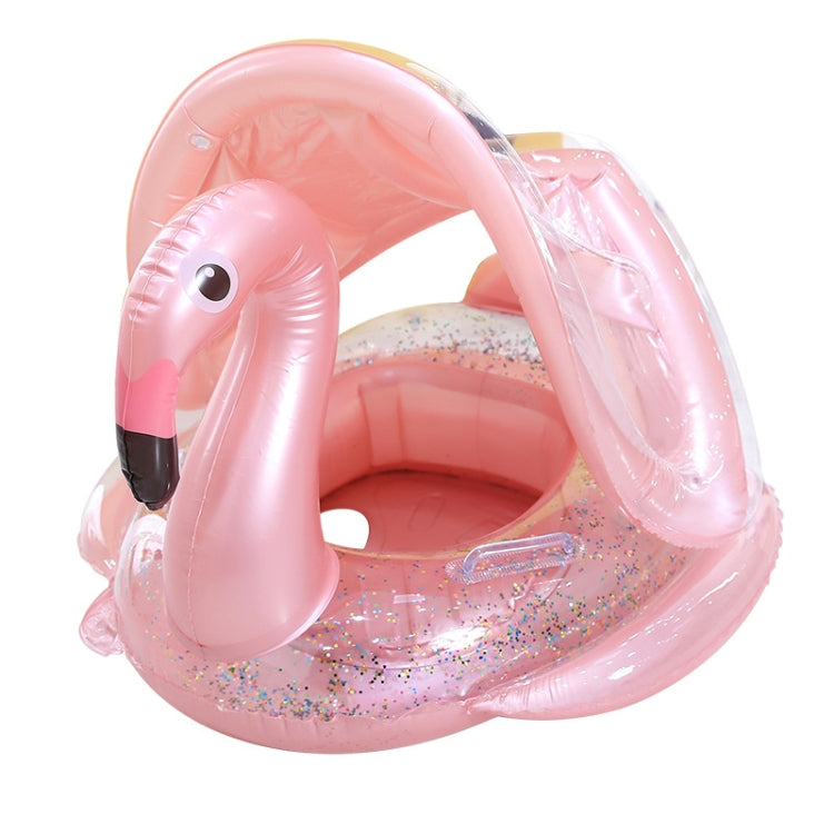 Inflatable Children Swimming Ring with Sunshade Floating Seat(Flamingo) - Swimming Rings by PMC Jewellery | Online Shopping South Africa | PMC Jewellery