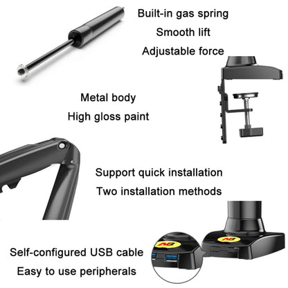 NORTH BAYOU F80 17-30 inch TV Monitor Up And Down Lift Bracket(Black) - TV Brackets & Mounts by NORTH BAYOU | Online Shopping South Africa | PMC Jewellery