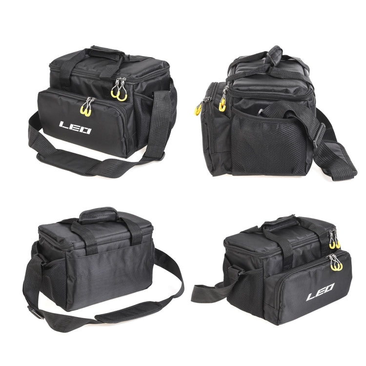 LEO 28048 Thickening Square Road Sub Bag Bait Wheel Fishing Gear Bag(Black) - Storage Boxes & Storage Bags by LEO | Online Shopping South Africa | PMC Jewellery