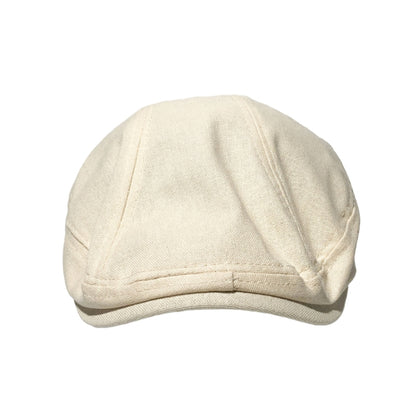 Retro Forward Cap Linen Cap Spring And Summer Beret(Beige) - Peaked Cap by PMC Jewellery | Online Shopping South Africa | PMC Jewellery