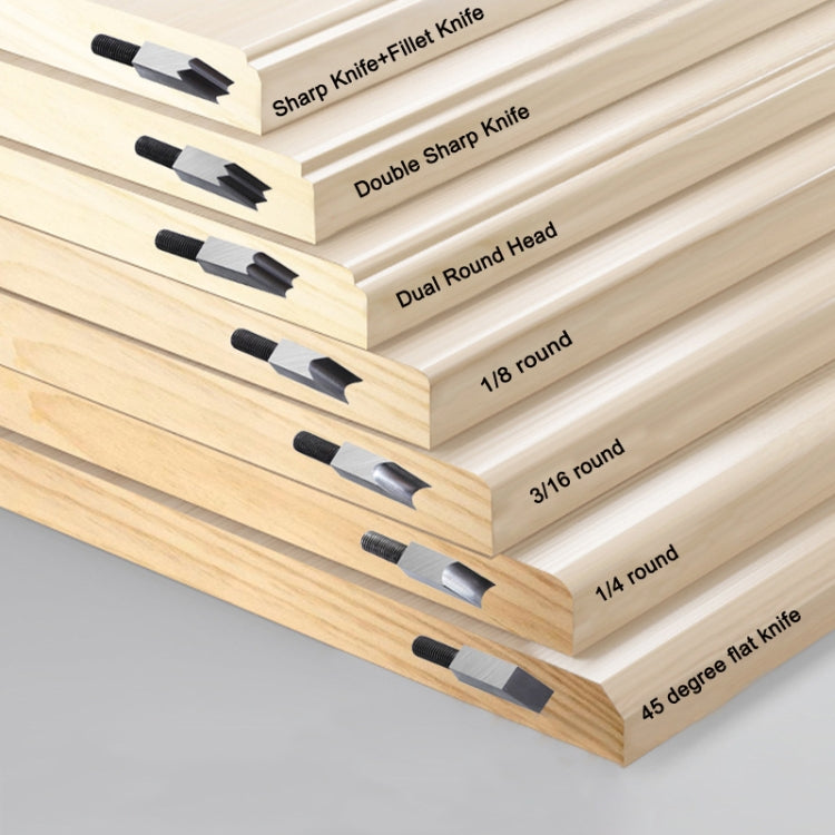 Adjustable Depth Woodworking Chamfering Planer, Specification: Cutter Head 7 PCS/Set - Wood Planers by PMC TechLife | Online Shopping South Africa | PMC TechLife