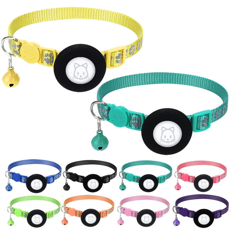 Pet Cat Reflective Collar with Bell for Airtag Tracker(Green) - Pet Series by PMC Jewellery | Online Shopping South Africa | PMC Jewellery