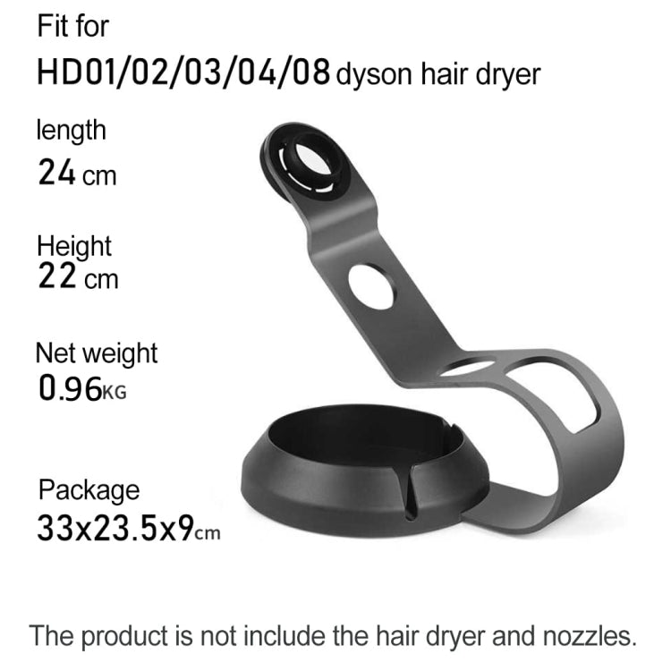 For Dyson Supersonic Hair Dryer Stand Holder With Cable Storage Function(Silver) - Hair Dryers & Accessories by PMC Jewellery | Online Shopping South Africa | PMC Jewellery