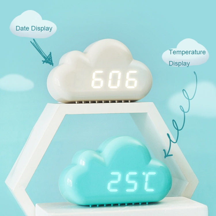 1966 Cute Cloud Shape Voice-activated LED Bedside Alarm Clock(Blue) - Novelty Clock by PMc TechLife | Online Shopping South Africa | PMc TechLife | Buy Now Pay Later Mobicred