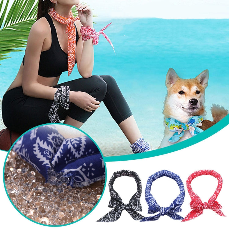 3 PCS Summer Cooling Bandana Neck Wraps Scarf For Women Men Kids Pet, Color: Black Leaves - Sports Towels by PMC Jewellery | Online Shopping South Africa | PMC Jewellery