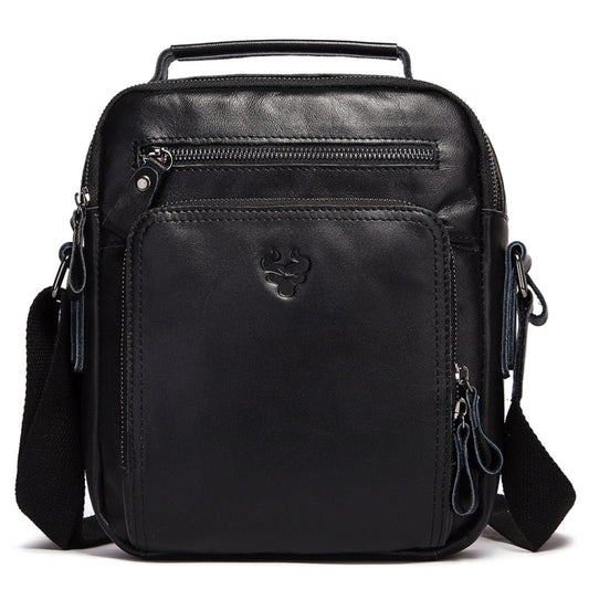 HUMERPAUL MH573 Men Shoulder Bag Leather Messengers Bag(Black) - Single-shoulder Bags by HUMERPAUL | Online Shopping South Africa | PMC Jewellery