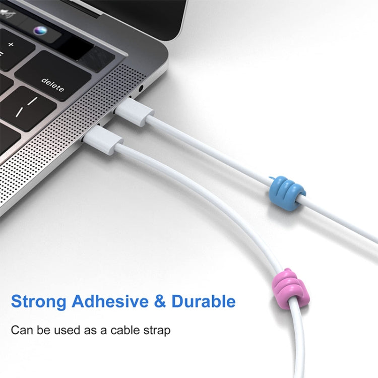 10 PCS Non-punching And Non-marking Adhesive Thumb Hook Cable Organizer(Blue) - Shelf & Hooks by PMC TechLife | Online Shopping South Africa | PMC TechLife