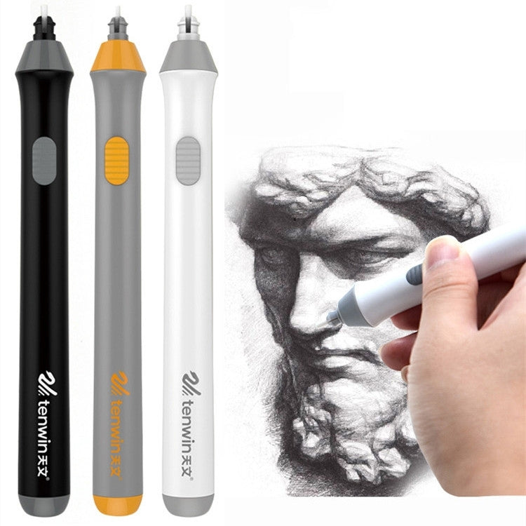Tenwin 8302 Adjustable Electric Eraser With Rubber Refills For Sketch Drawing Erasing(Black) - Eraser & Correction Tape by Tenwin | Online Shopping South Africa | PMC TechLife