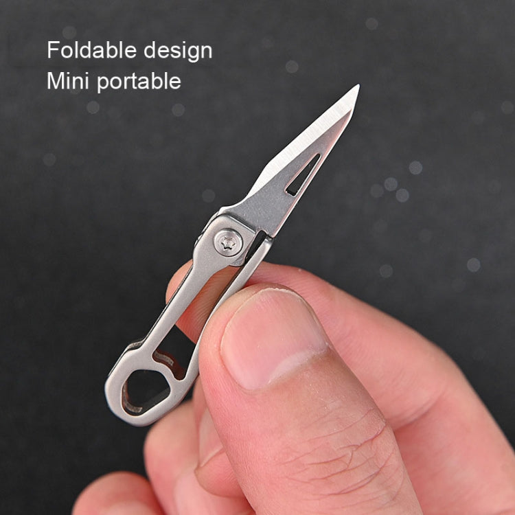 Titanium Alloy Mini Folding Knife Express Knife EDC Keychain Pendant - Burin &Cutting Knife by PMC TechLife | Online Shopping South Africa | PMC TechLife