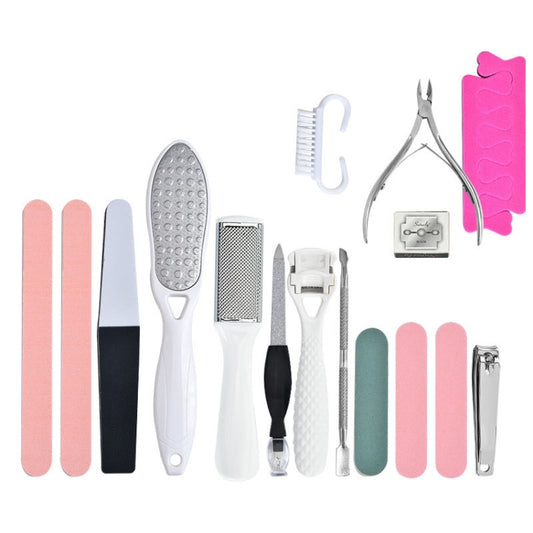 DT17-1 17 In 1 Pedicure Kit Foot File And Grinder Exfoliating Manicure And Pedicure Tools(White) - Grinding Tools & Accessories by null | Online Shopping South Africa | PMC Jewellery | Buy Now Pay Later Mobicred