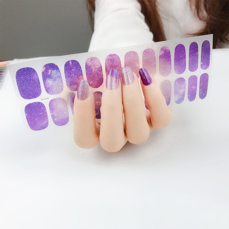 22 Fingers Shiny Onion Powder Starry Waterproof Nail Sticker(ZX-3035) - Nail Stickers by PMC Jewellery | Online Shopping South Africa | PMC Jewellery | Buy Now Pay Later Mobicred