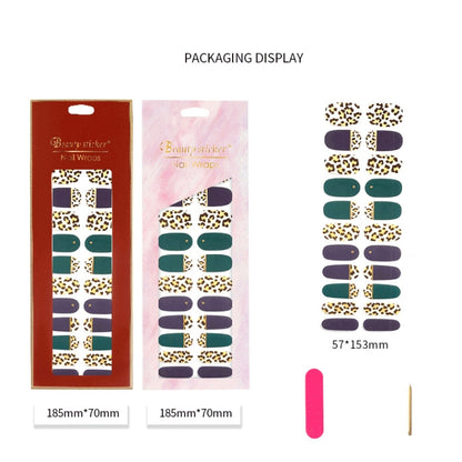 22 Fingers Shiny Onion Powder Starry Waterproof Nail Sticker(ZX-3031) - Nail Stickers by PMC Jewellery | Online Shopping South Africa | PMC Jewellery | Buy Now Pay Later Mobicred