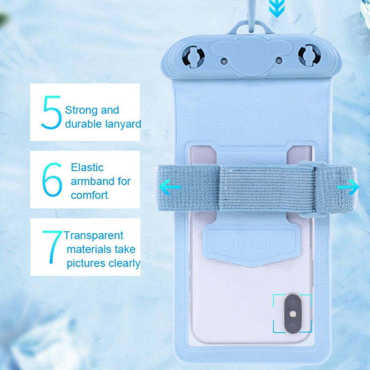 Tteoobl Diving Phone Waterproof Bag Can Be Hung Neck Or Tied Arm, Size: Extra 7.2 Inch(White) - Waterproof Bag by Tteoobl | Online Shopping South Africa | PMC Jewellery | Buy Now Pay Later Mobicred