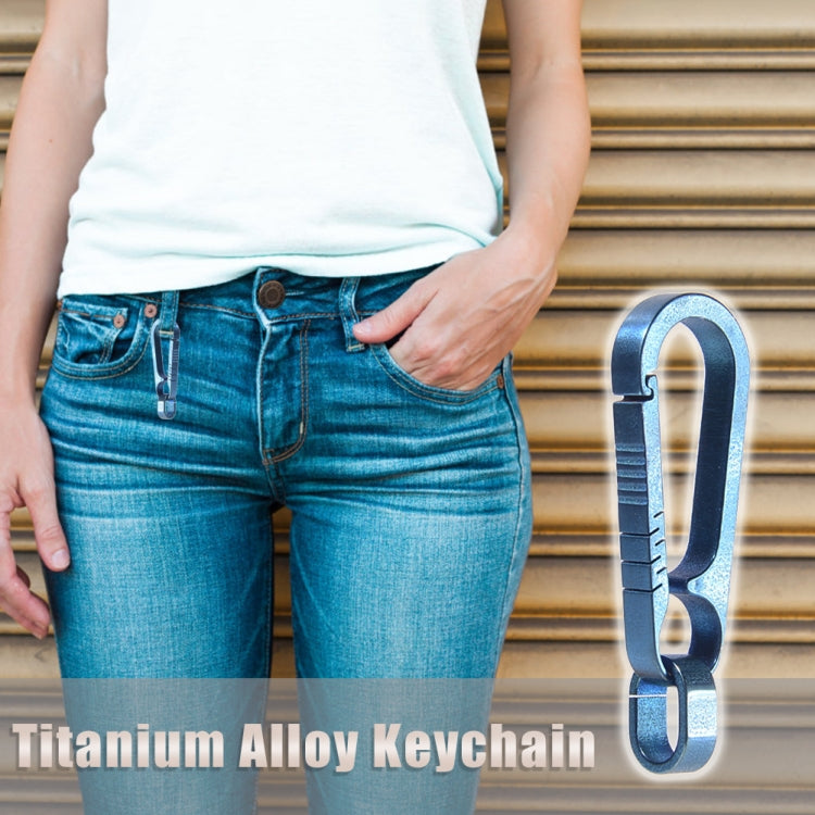 Men Titanium Alloy Keychain Car Key Waist Hanging(Blue) - Key Rings by PMC TechLife | Online Shopping South Africa | PMC TechLife