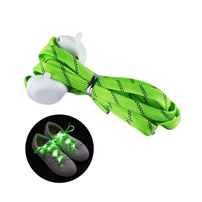 1 Pair  LED Light-up Shoelace Stage Performance Luminous Shoelace,Color: Green - shoelaces by PMC Jewellery | Online Shopping South Africa | PMC Jewellery