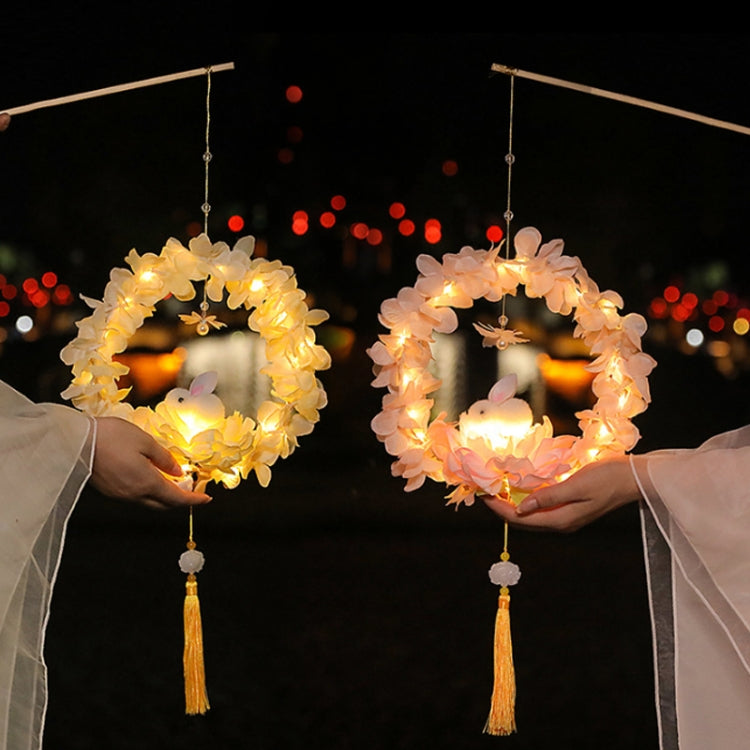 Moon Festival Hand Lantern Children Handmade DIY Materials, Color: Peach Pink Peony Branches - Holiday Lights by PMC Jewellery | Online Shopping South Africa | PMC Jewellery | Buy Now Pay Later Mobicred