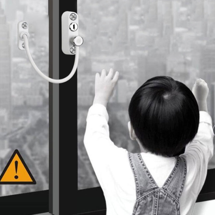 Children High-rise Anti-fall Safety Lock Window Push Limiter, Color: White - Safety Equipment by PMC TechLife | Online Shopping South Africa | PMC TechLife | Buy Now Pay Later Mobicred