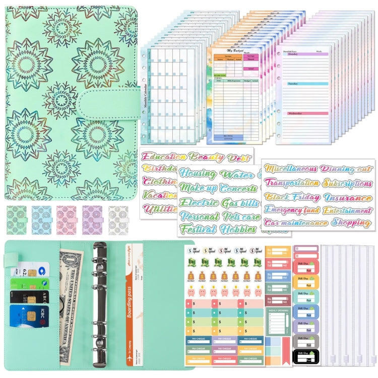 A6 Cash Budget Book Schedule Weekly Plan Monthly Plan Loose-leaf Notepad(Green) - free shipping - PMc TechLife - Order now!
