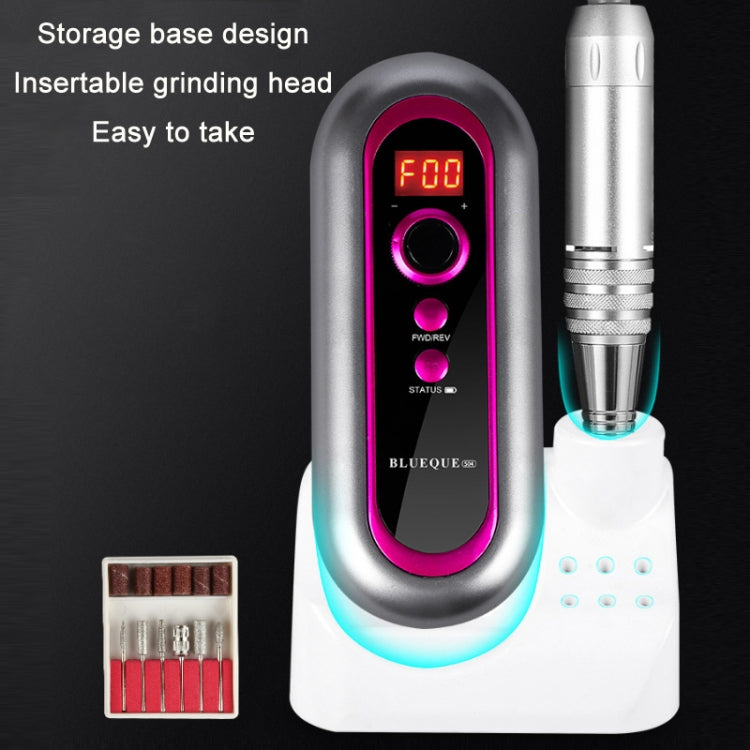 BLUEQUE Plug-in Portable Nail Art Carbon Brush Grinder, Specification: US Plug (Gray) - Grinding Tools & Accessories by PMC TechLife | Online Shopping South Africa | PMC TechLife | Buy Now Pay Later Mobicred