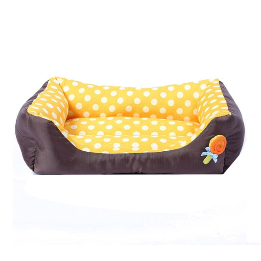 Cartoon Pet Kennel Square Cushion For Small And Medium Pet, Specification: M(Yellow) - Beds by PMC Jewellery | Online Shopping South Africa | PMC Jewellery | Buy Now Pay Later Mobicred