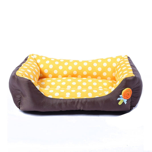 Cartoon Pet Kennel Square Cushion For Small And Medium Pet, Specification: L(Yellow) - Beds by PMC Jewellery | Online Shopping South Africa | PMC Jewellery | Buy Now Pay Later Mobicred