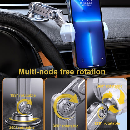 Aluminum Alloy Rotatable Lift Mobile Phone Holder Car Holder,Style: Magnetic Silver - Car Holders by PMC Jewellery | Online Shopping South Africa | PMC Jewellery | Buy Now Pay Later Mobicred