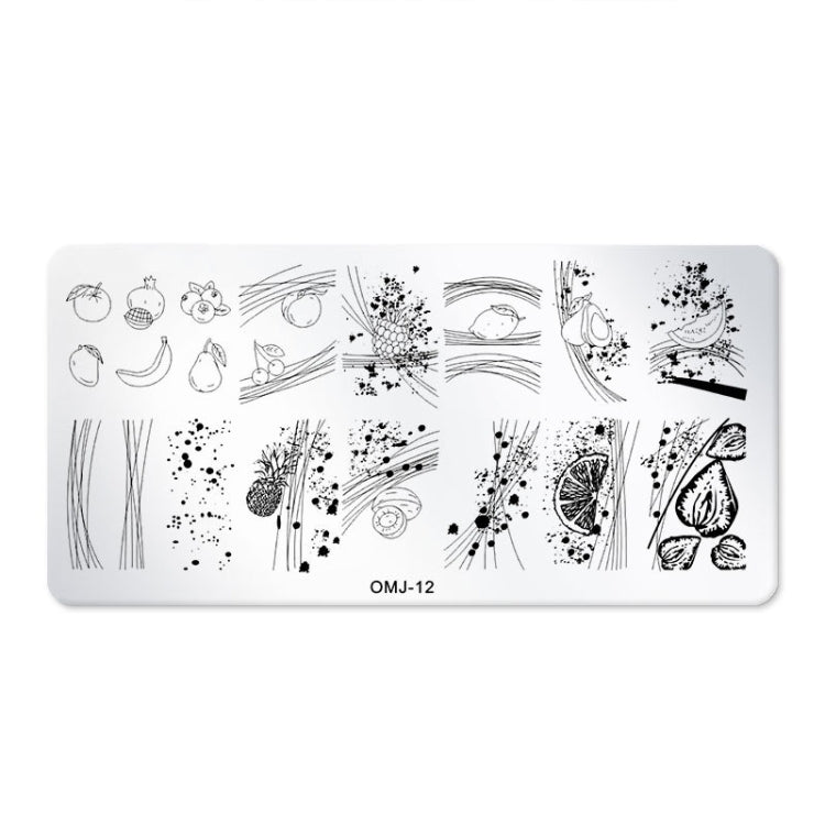 5 PCS Square Nail Art Print Template Nail Accessories(OMJ-12) - Nail Art Equipment by PMC Jewellery | Online Shopping South Africa | PMC Jewellery | Buy Now Pay Later Mobicred