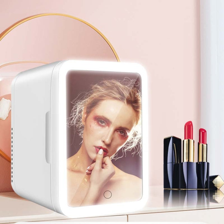 4L  45W Home Car Dual Purpose Refrigerator With Touch Light Makeup Mirror,CN Plug(White) - Refrigerators & Accessories by PMC TechLife | Online Shopping South Africa | PMC TechLife | Buy Now Pay Later Mobicred
