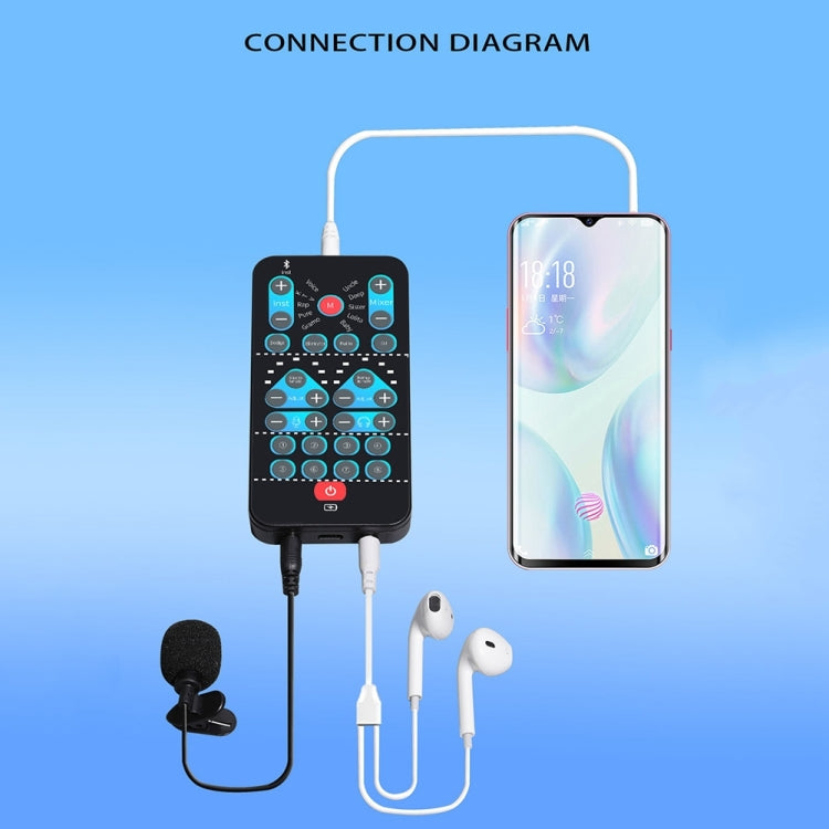 M10  Mobile Computer Sound Card Mini Voice Changer K Song Recording Bluetooth Voice Changer - Live Sound Effects Processors by PMC TechLife | Online Shopping South Africa | PMC TechLife